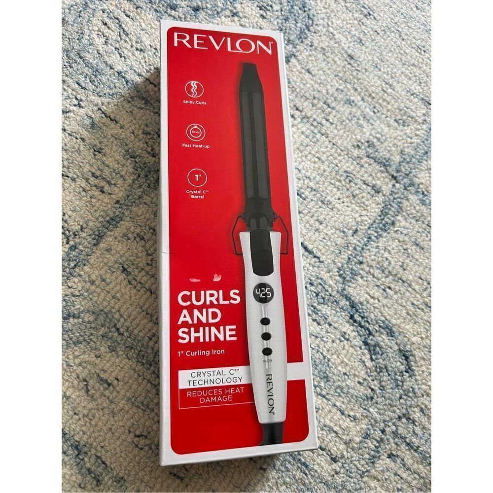 Revlon 1 inch curling iron color white 525 professional high heat, tangle free